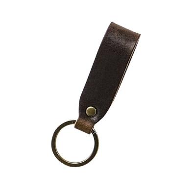 China CHANGRONG Unisex Custom Made Mens Womens Personalized Full Grain Leather Key Chain for sale