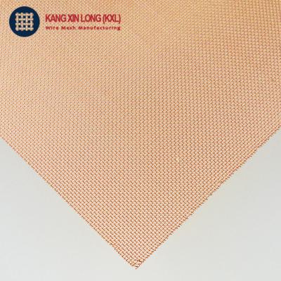 China Plain Weave Twill Weave 90% Red Copper Wire Shielding Wire Mesh Product Woven Copper Mesh for sale