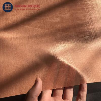 China Plain Weave 200 Twill Weave 90% Copper Wire Mesh Red Copper Woven Mesh Screen for sale