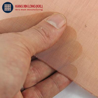 China Plain Weave Twill Weave Knitted Copper Mesh Copper Wire Mesh Roll for sale