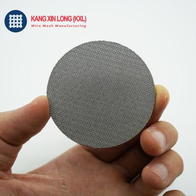 China Plain Weave 304 316l Sintered Disc Filters Metal Sintered Mesh for sale