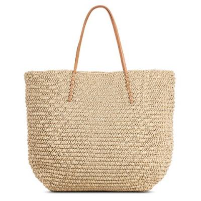 China 100% Wholesale Cheap Summers Eco-friendly Tote Bag Shoulder Straw Beach Custom Made Bag For Women for sale