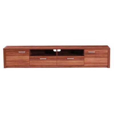 China BOARD simple design walnut melamine particle board hot saling TV stand for sale