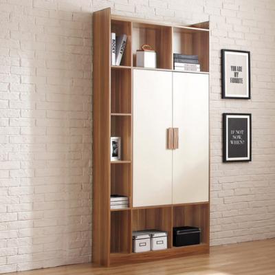 China Customized Large Modern Italian 5 Shelves Display Bookcase Cheap Wooden Furniture With Doors for sale