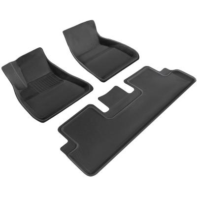 China Environmental Friendly And Odorless 3D Foot Pad Left Rudder Fully Enclosed Waterproof Car Floor Mats For Tesla Model Y Mats for sale