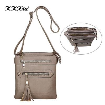 China 2021 Tassel Zipper Pouch Shopper Ladies Cross - Body Bag Shoulder for sale