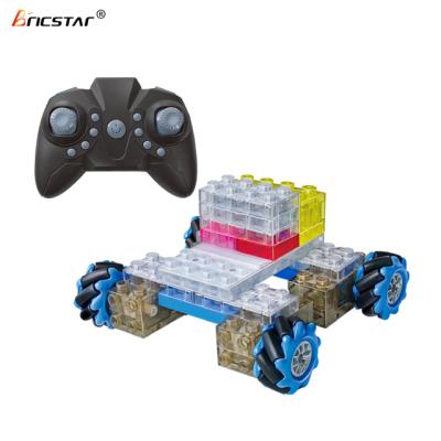 China Mainly Dismantling Bricstar ABS Materials DIY Car Building Block Electric Toy Remote Control Lunar Rover Experiment Toy Set For Children for sale