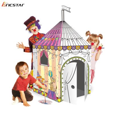 China Bricstar educational hot sale toy kids eco-friendly painting set doodle circus 3d diy coloring puzzle for sale