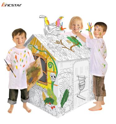 China Bricstar educational toy kids learning educational toys for kids diy doodle jungle house 3d puzzle small puzzle for sale