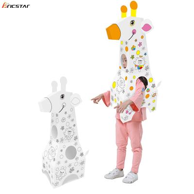 China Bricstar educational toy kids educational toys learning 3d model portable diy paper giraffe doodle jigsaw puzzles for sale