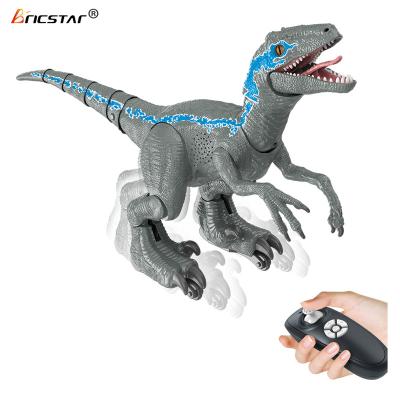 China Multifunctional simulation step Bricstar 4 modes touch sensor throw walk led dinosaur rc toys set for kids for sale