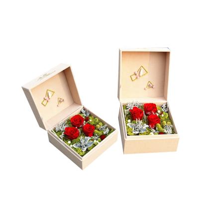 China I Love You Handmade Flower Box Flowers Custom Mounted Boxes Packaging Luxury Custom Soap Flower Box Wholesale for sale