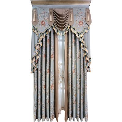 China Decoration + full new light shading curtain finished living room bedroom high precision jacquard European curtain embroidered curtain fabric for sale