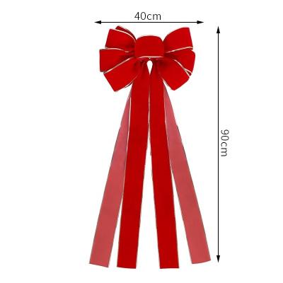 China MSD Christmas Red Velvet Wreath Bow Extra Large Pull Bow for Wedding Decoration Needs for sale