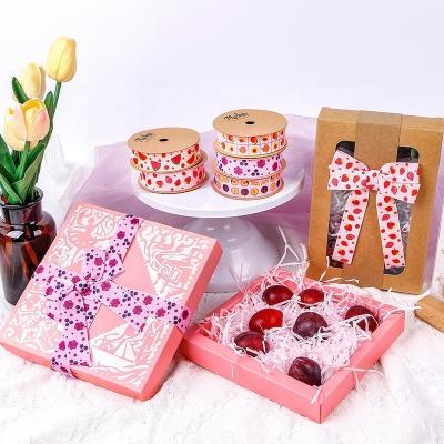 China Single Face Printed Grosgrain Ribbon for Summer Fruits Craft Gift Box Packaging by MSD for sale