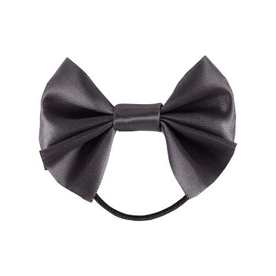 China MSD Handmade Black Hair Ribbon Bow For Girls Hair With Polyester Decorative Bottle Bow for sale