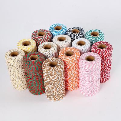 China MSD 2mm Double Color Twine String Cotton Cords Rope For Gift Wrapping MSD Other Style for sale