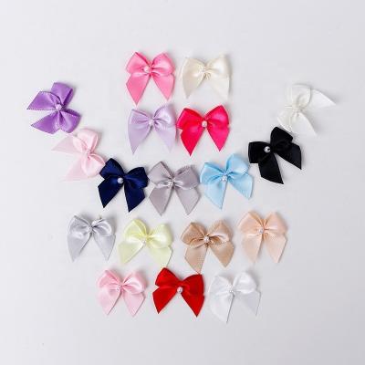 China Custom Logo Printed Adjustable Satin Ribbon Bow for Gift Packing MSD 196 Solid Colors for sale