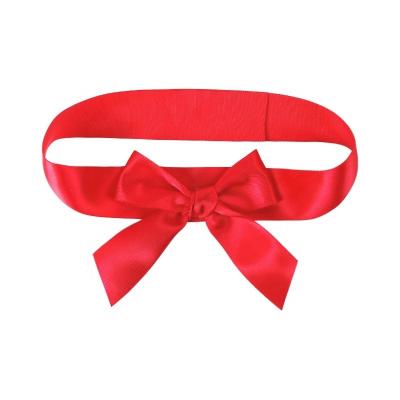 China MSD OEM Red Color Custom Satin Ribbon Bows Tie Gift Box Wrapping Bow and Customized for sale