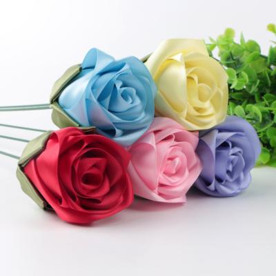 China Unique Gift Decoration Ribbon Rose Flowers for Weddings A Delightful Surprise for sale