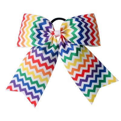 China Sublimated Girl Cheerleading Bows with Hair Ring Delivery in 3-7 Working Days 16*20cm for sale