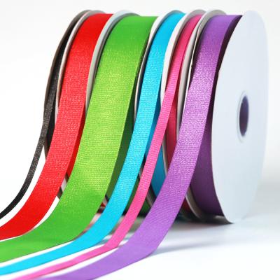 China Fabric Type Grosgrain Ribbon RIBBONS with Double Face Gold Solid Glitter for sale