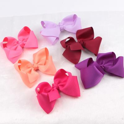 China Custom 8 Inch Children Hair Grips Ribbon Hair Bow with Clip and Efficiency for sale