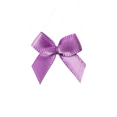 China 22*23MM Solid Color Pre Made Satin Ribbon Gift Bows for Garment Accessories for sale