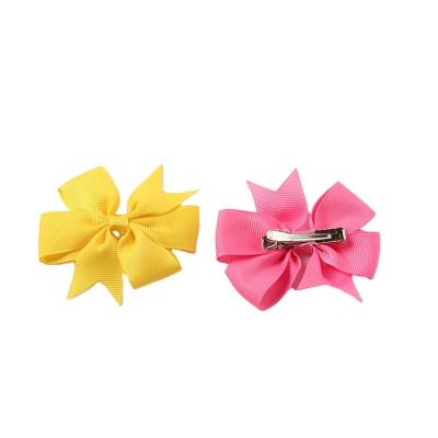 China Ribbon Hair Bow Accessories 8cm Solid Color Grosgrain Fabric for Girls' Hair Band Bow for sale