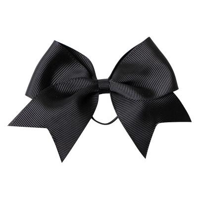 China Black Grosgrain Ribbon Bow Fish Tail Cut with Elastic Loop Bottle Decoration Essential for sale