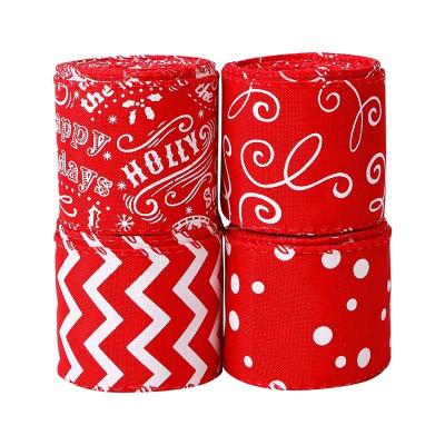 China MSD Wired Burlap Ribbon 2.5 Inch Christmas Bow Ribbon Support for Customized OEM Needs for sale