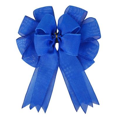 China Christmas Tree Top Occasion Spring Summer Wreath Bow Jumbo Burlap Decoration Ribbon Bows for sale