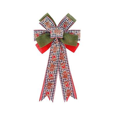 China MSD Ribbon Large Burlap Ribbon With Bear Pattern Christmas Bow For Decoration Polyester for sale