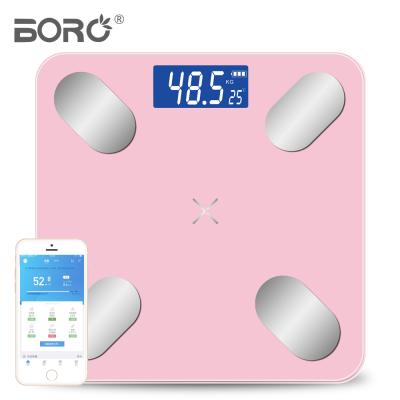 China Smart Electronic Blue Tooth Scale Bathroom Body BMI Digital Body Fat Scale for sale