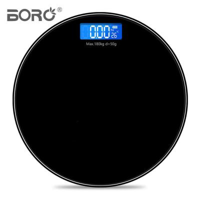 China Bathroom Scales BL-1602 28CM 180KG Around Scale Glass Body Body Weight Digital Electronic Balance Personal Scales for sale