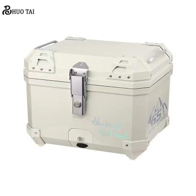 China ABS Motorcycle Tail Box With Inner Lining And Backrest ABS Material Large Capacity Motorcycle Tail Trunk 36L 45L 57L Motorcycle Trunk for sale