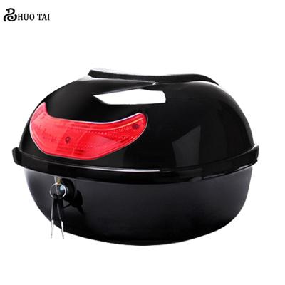 China Fasion ABS Material 19L Paint Motorcycle Trunk Storage Box Universal High Strength Fasion Motorcycle Tail Box Scooter Back Box for sale