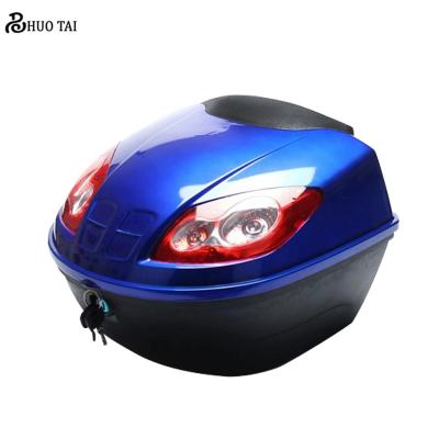 China Fashion 18L PP Material Large Tail Motorcycle Trunk Storage Box Strong And Durable Motorcycle Box Can Fit A Summer Half Helmet. for sale