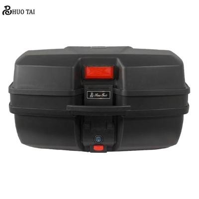 China PP Motorcycle 48L Universal Large Capacity Motorcycle Tail Box Tail Trunk With Plastic Base Plate Can Be Put Into Two Full Helmets. for sale