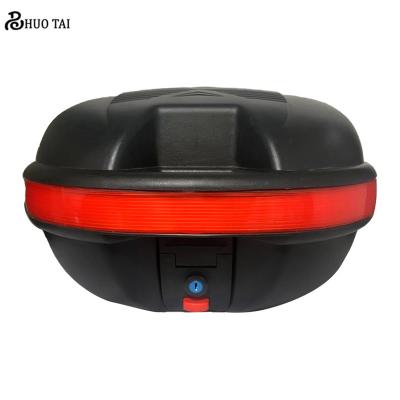 China 28L strong and durable quick disassembly box tail motorcycle motorcycle waterproof trunk big box pp material with metal base plate for sale