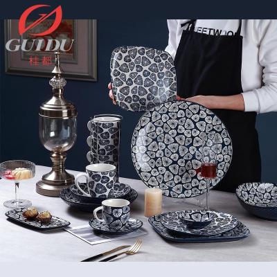 China Large 12 Inch Porcelain Dish Standing End Height Plate Plates High Quality Ceramic Serving Dishes For Catering for sale