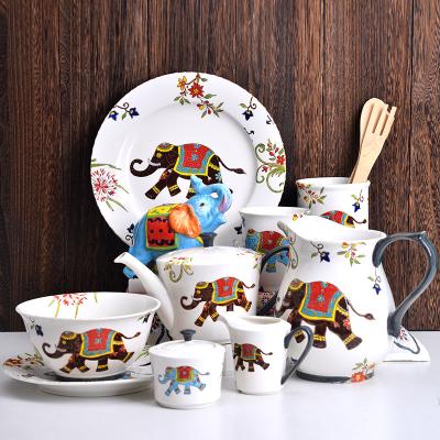 China Best Quality Elephant Pattern Restaurant Creamer Jug Home Containers Viable Selling Creamer for sale