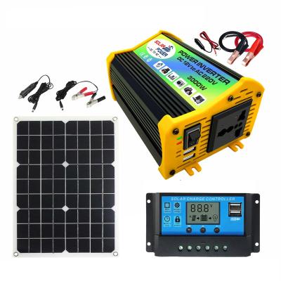 China Home Portable Microinverter Power Supply Solar Panel Energy System Kit For Home 12V To 220V 300W Off grid Solar inverter for sale