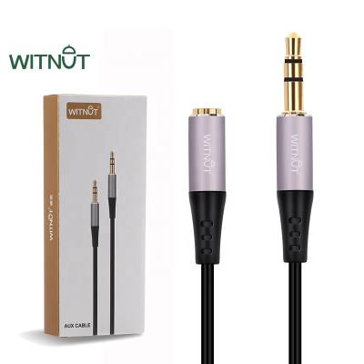 China For WITNUT iPod Headphone Gold Plated 3.5mm Jack Stereo Male to Female Audio Extension Cable Aux Cable. for sale