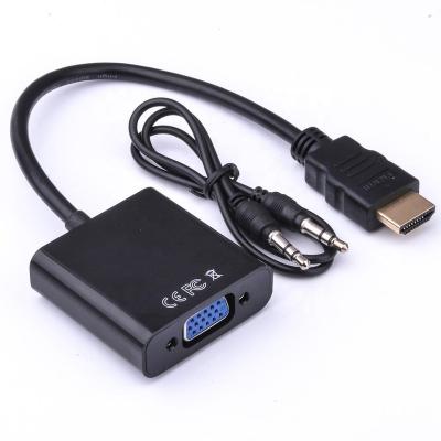 China Multimedia HDMI To VGA Adapter Male To Female Cable Converter With Audio Output for sale