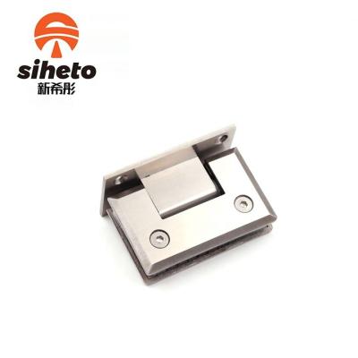 China Working Life Long Shower Door Hinge Back Plate Shower Wall Mount Hinge Glass Short Shower Rooms Fitting Glass Hinges for sale