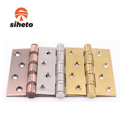 China Easy Door Hinge 4 Holes Stainless Steel 201 Wood Furniture Fittings 4*3*2.7mm Steel Door Hinge for sale