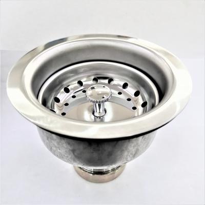 China CUPC Sieve 4.5 Inch Stainless Steel Barber Sink Basket Deep Cubicle Sieve LB-9107 for sale