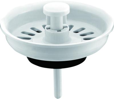 China Easy Clean Sink Basket Strainer White Plastic Drain B-16 for sale