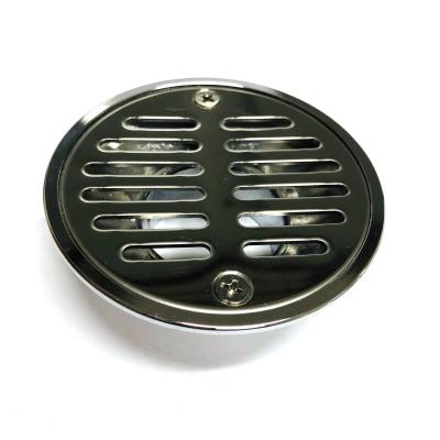 China Modern Bathroom Zinc Floor Drain Chrome Plated Round Floor Strainer LB-3119 for sale